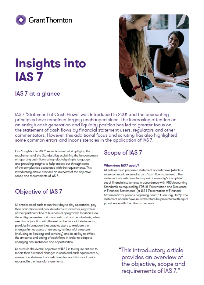 IAS 7 at a glance