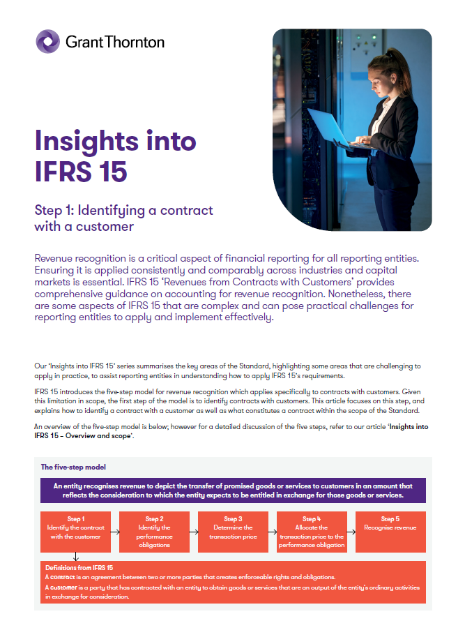 Step 1: Identifying a contract with a customer