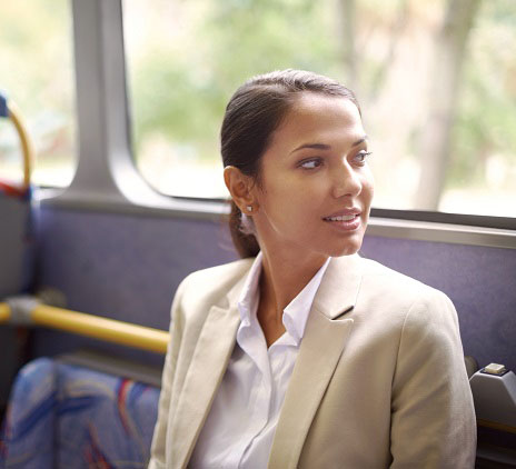 Lady on a bus