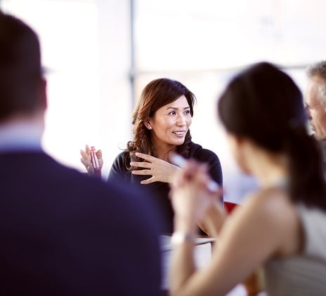 Photo of a boardroom discussion