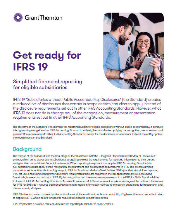 Simplified financial reporting
