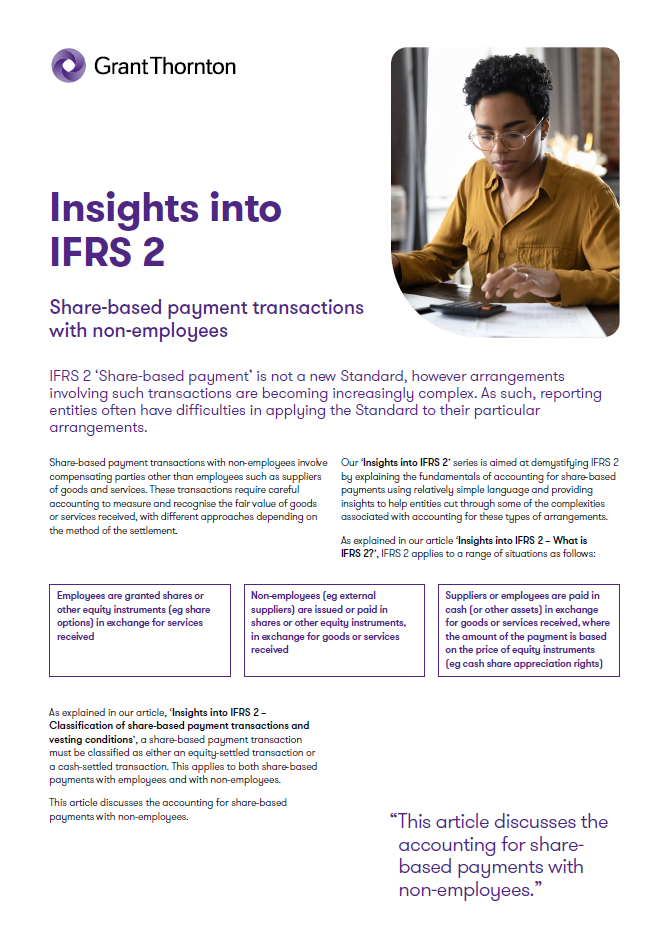 Share-based payment transactions with non-employees