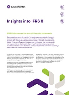 IFRS 8 disclosures for annual financial statements