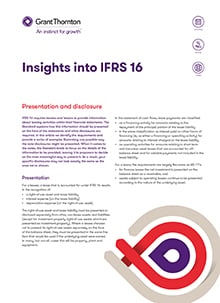 IFRS 16 Presentation and disclosure pdf cover